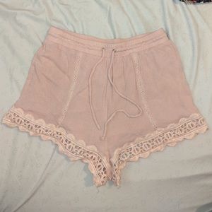 Nice, pink, casual, high waisted shorts